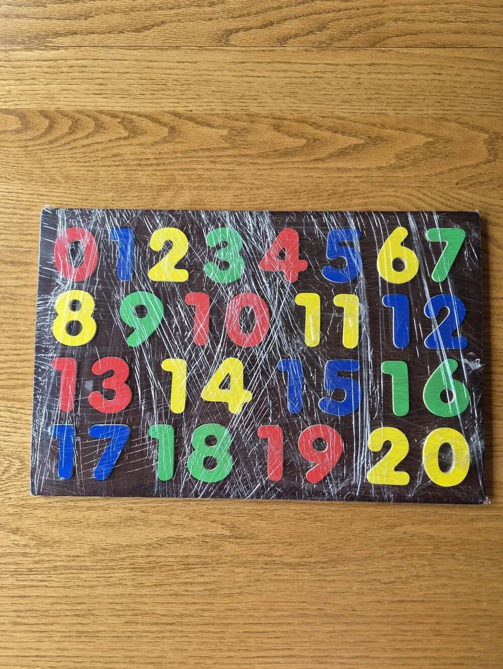 Number Wooden Puzzle 0-20 Educational Toddler Toy 17x11 Preschool Learning Board